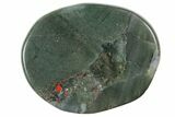 1.7" Polished Bloodstone Flat Pocket Stone  - Photo 3